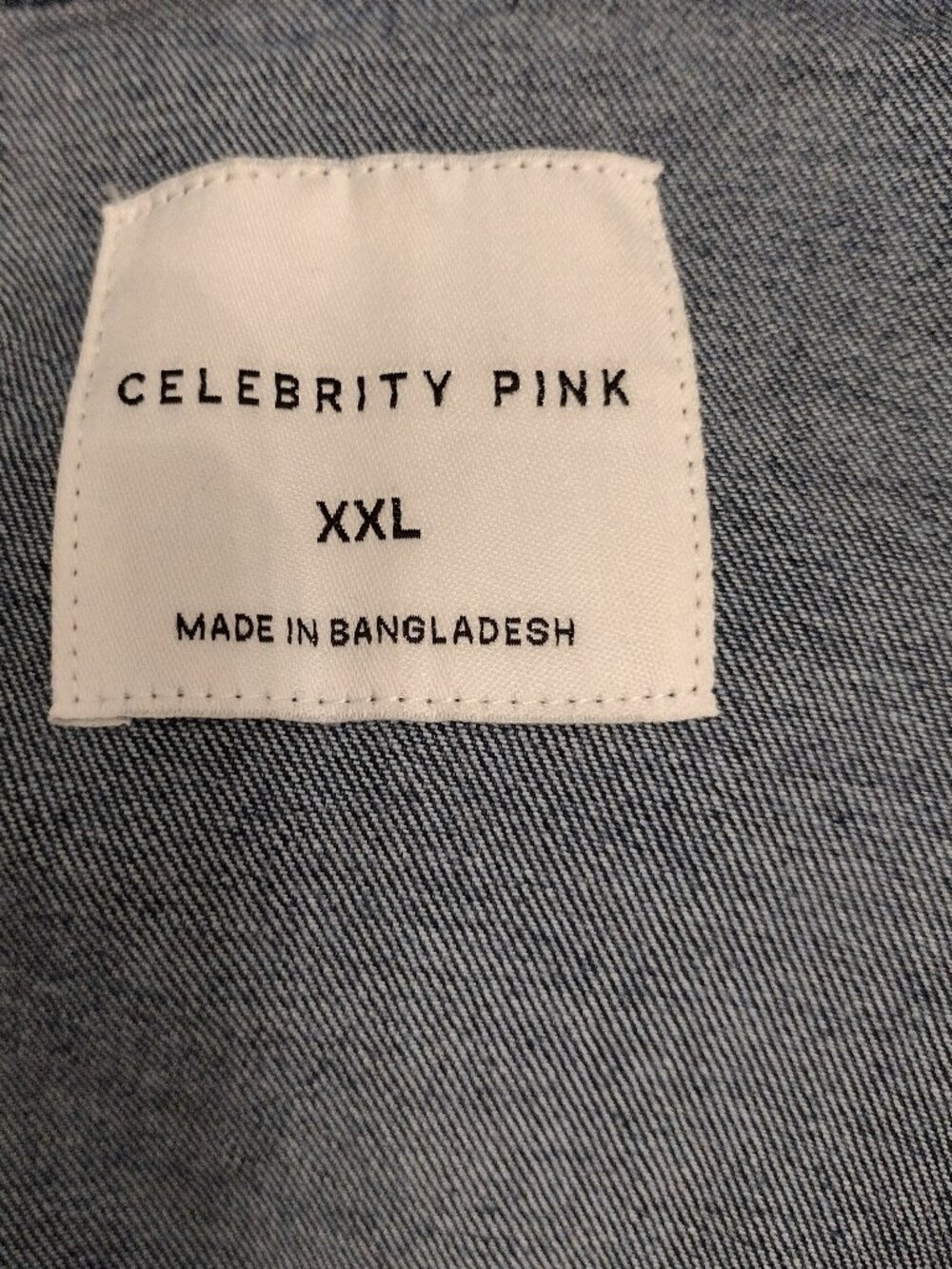 Celebrity Pink Denim Cargo Boilersuit Jumpsuit XXL Stretch Blue One Piece - Picture 8 of 9